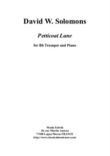 Petticoat Lane: For Bb trumpet and piano by David W Solomons