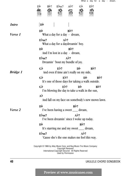 Daydream (The Lovin' Spoonful): Für Ukulele by John B. Sebastian