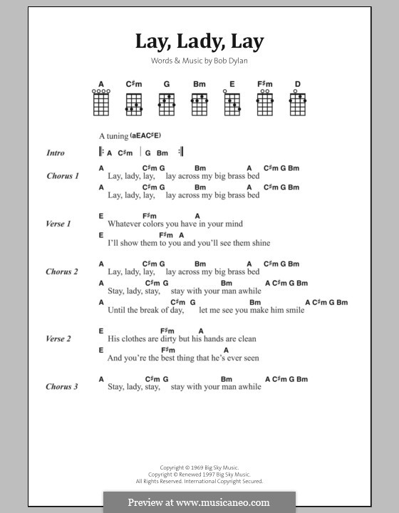 Lay Lady Lay: Text und Akkorde by Bob Dylan