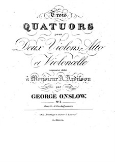 Drei Streichquartette Nr.13-15, Op.21: Völlstandiger Satz by Georges Onslow