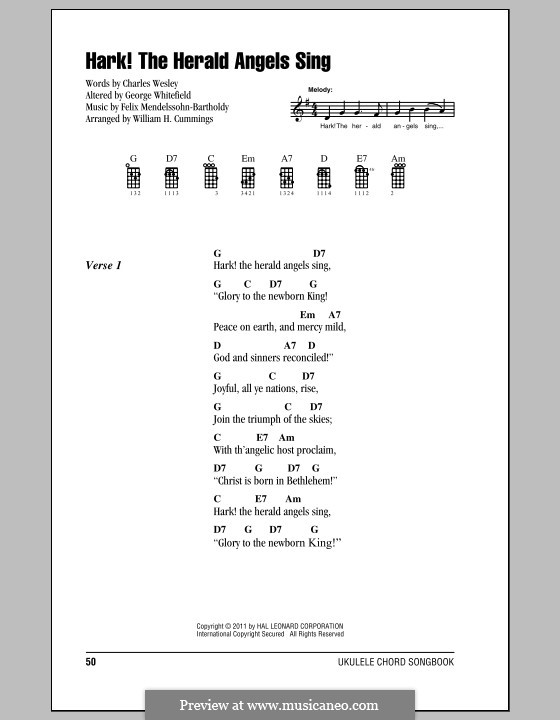 One instrument version: Ukulele by Felix Mendelssohn-Bartholdy