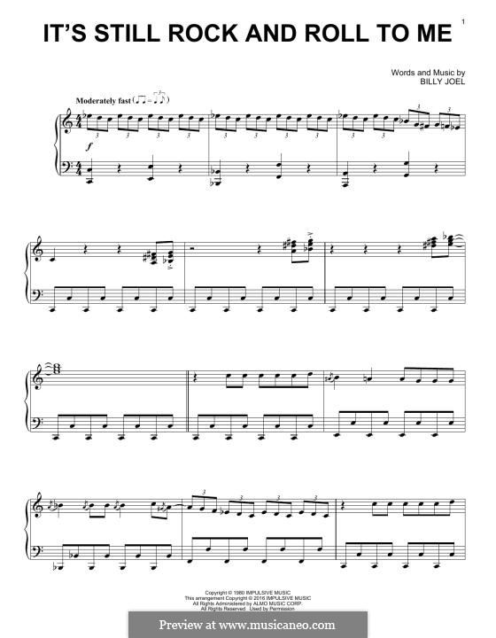It's Still Rock and Roll to Me: Für Klavier (jazz version) by Billy Joel
