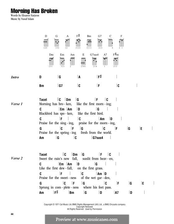 Morning Has Broken: Für Ukulele by Cat Stevens