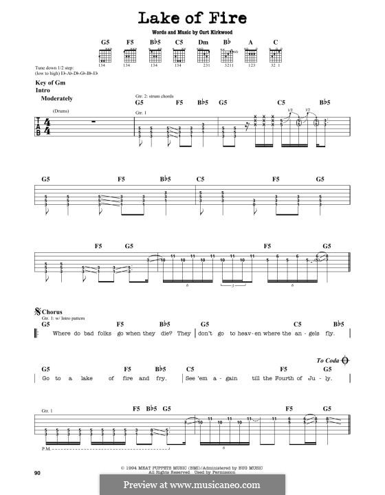 Lake of Fire (Nirvana): Für Gitarre by Curt Kirkwood