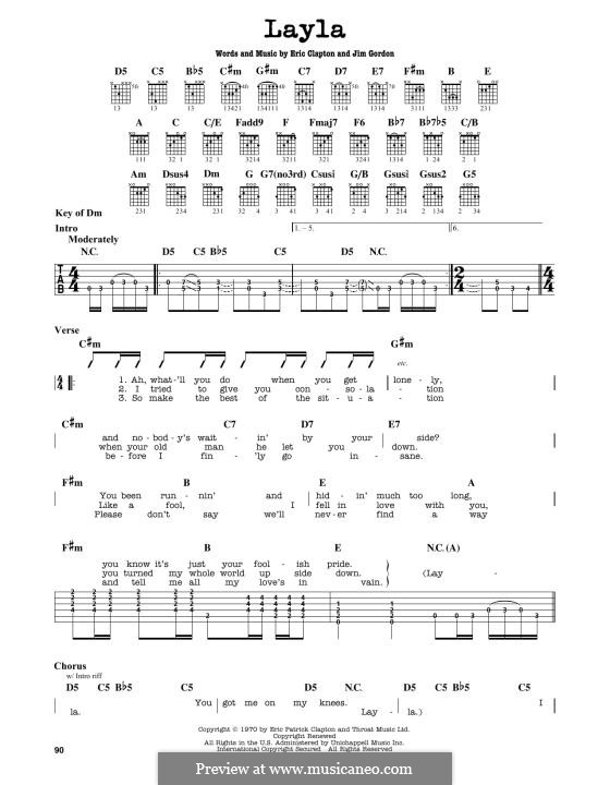 Layla (Derek and The Dominos): Für Gitarre by Jim Gordon