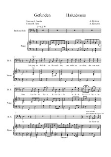 Gefunden: Für Stimme und Klavier by Alexander Bystrov