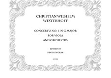 Concerto for Viola and Orchestra No.1 in G Major: Vollpartitur by Christian Wilhelm Westerhoff