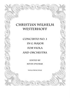 Concerto for Viola and Orchestra No.1 in G Major: Version für Viola und Klavier by Christian Wilhelm Westerhoff