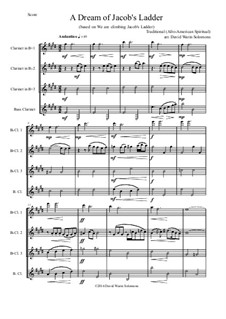 A dream of Jacob's ladder: For clarinet quartet by folklore