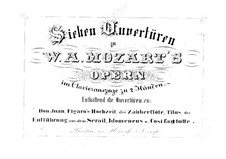 Ouvertüre: Für Klavier by Wolfgang Amadeus Mozart