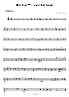 Grosser Gott, wir loben Dich: Für Tenorsaxophon by folklore