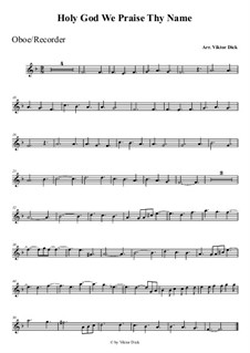 Grosser Gott, wir loben Dich: Für Oboe by folklore