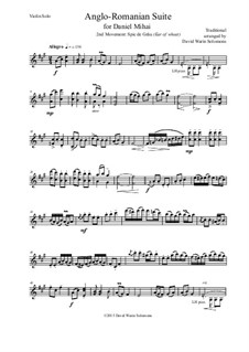 Anglo-Romanian Suite for solo violin: No.2 Spic de grâu by folklore, David W Solomons