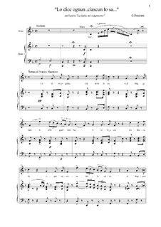 Die Regimentstochter: Lo dice ognun, ciascun lo sa... by Gaetano Donizetti