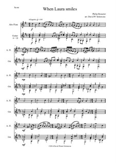 When Laura smiles: For alto flute and guitar by Philip Rosseter