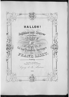 Transkription über Themen aus 'Tony' von E.H.z.S.C.G, S.404: Transkription über Themen aus 'Tony' von E.H.z.S.C.G by Franz Liszt