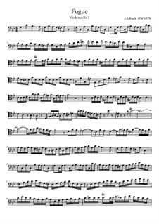 Fuge in g-Moll 'Kleine', BWV 578: For four cellos by Johann Sebastian Bach