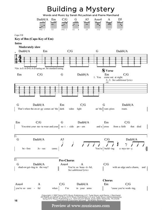 Building a Mystery: Für Gitarre mit Tabulatur by Pierre Marchand