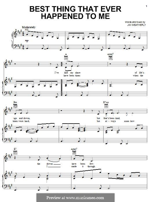 Best Thing That Ever Happened To Me: Für Stimme und Klavier (oder Gitarre) by Jim Weatherly