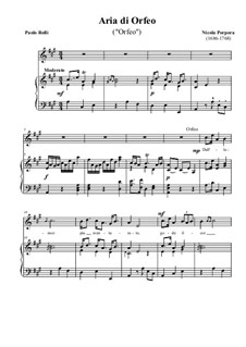 Aria di Orfeo from 'Orfeo': Aria di Orfeo from 'Orfeo' by Nicola Porpora