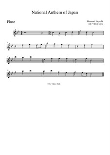 Japanische Nationalhymne: Für Flöte by Hiromori Hayashi