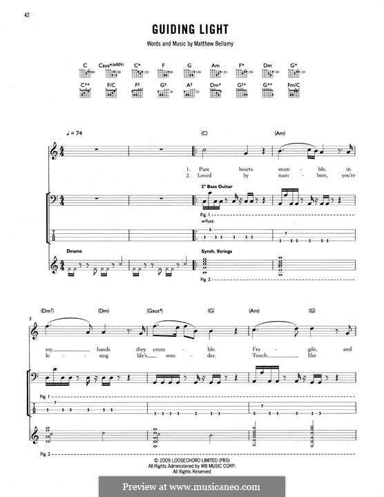 Guiding Light (Muse): Für Gitarre mit Tabulatur by Matthew Bellamy