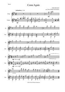 Come Again: Für Flöte und Gitarre by John Dowland