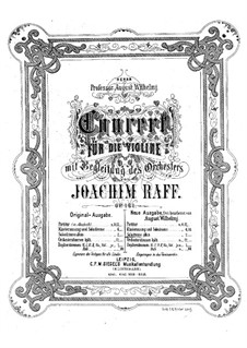 Konzert für Violine und Orchester Nr.1, Op.161: Version für Violine und Klavier – Solostimme by Joachim Raff