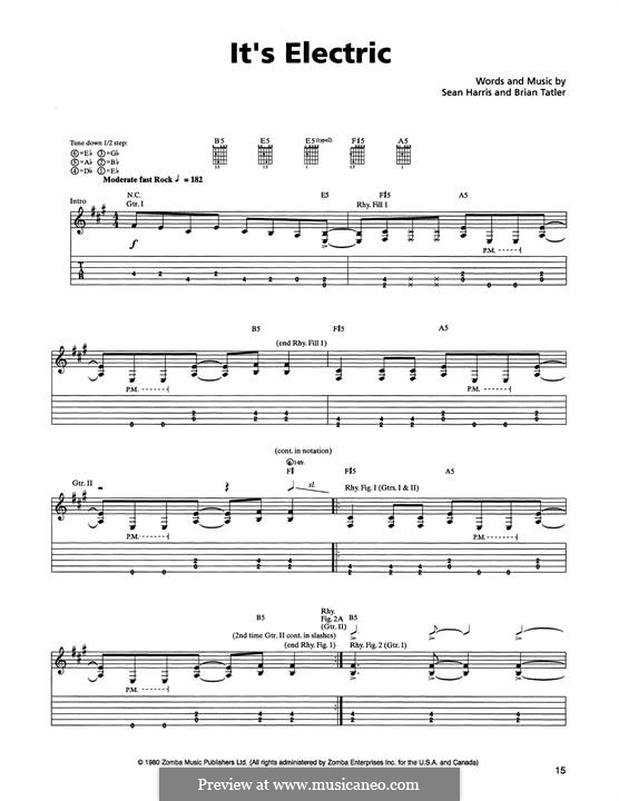 It's Electric (Metallica): Für Gitarre mit Tabulatur by Brian Tatler, Sean Lindon Harris