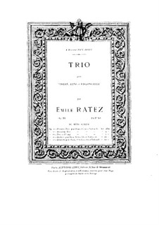 Streichtrio, Op.34: Violinstimme by Emile Pierre Ratez