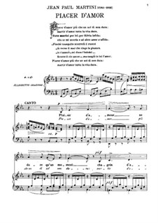 Plaisir d'Amour: Für Stimme und Klavier by Jean Paul Egide Martini