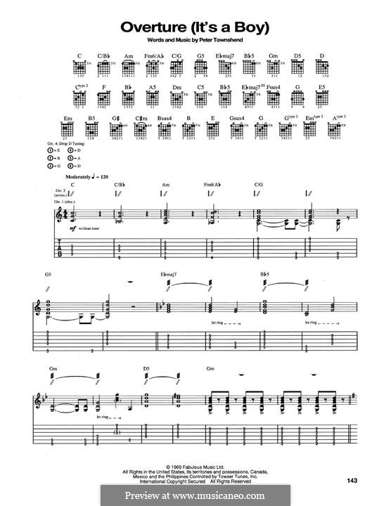 Overture / It's a Boy (The Who): Für Gitarre mit Tabulatur by Peter Townshend