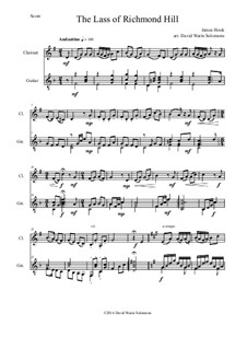 Lass of Richmond Hill: Für Klarinette und Gitarre by James Hook