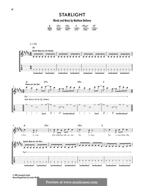 Starlight (Muse): Für Gitarre mit Tabulatur by Matthew Bellamy