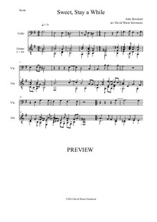 Sweet stay a while: Für Cello und Gitarre by John Dowland
