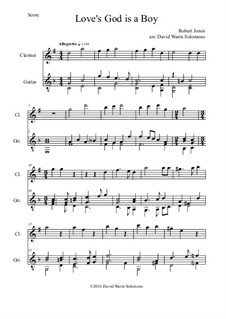 Love's God is a boy: Für Klarinette und Gitarre by Robert Jones