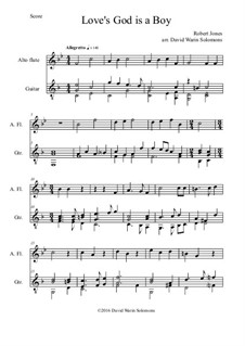 Love's God is a boy: For alto flute and guitar by Robert Jones