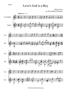 Love's God is a boy: For cor anglais and guitar by Robert Jones