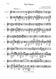 Up I Arose in Verno Tempore: For alto flute and guitar by Unknown (works before 1850)