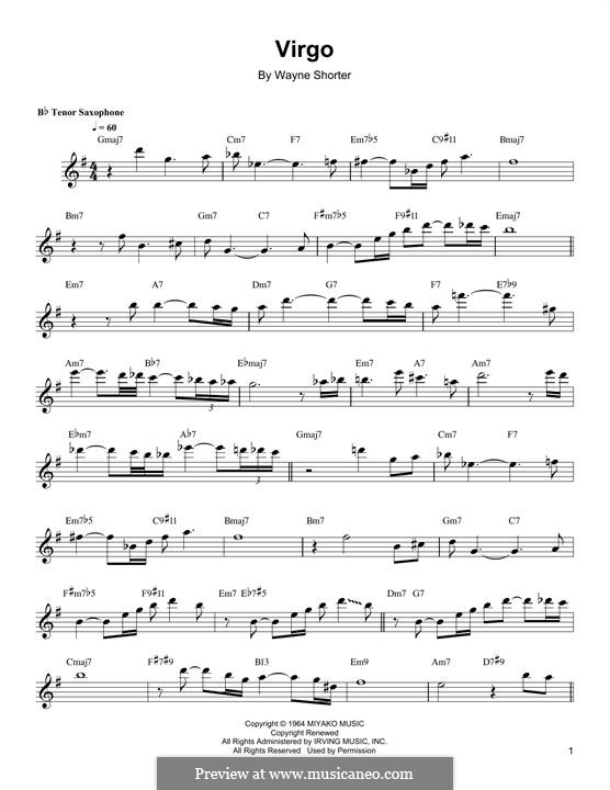 Virgo: Für Tenorsaxophon by Wayne Shorter