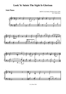 Look, Ye Saints! The Sight Is Glorious: For solo piano by William Owen