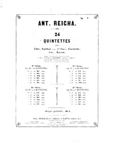 Holzbläserquintett in a-Moll, Op.91 No.2: Oboenstimme by Anton Reicha
