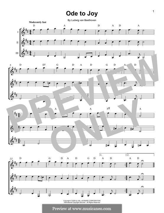 Ode an die Freude: Version for any instrument by Ludwig van Beethoven