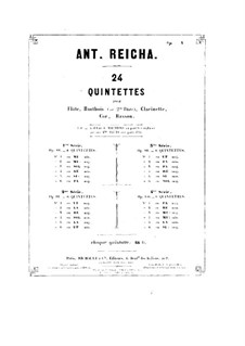 Holzbläserquintett in f-Moll, Op.99 No.2: Flötenstimme by Anton Reicha