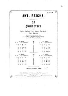 Holzbläserquintett in f-Moll, Op.99 No.2: Hornstimme by Anton Reicha