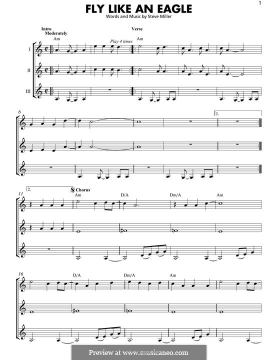 Fly Like an Eagle (Steve Miller Band): For any instrument by Steve Miller