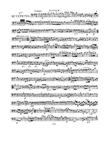 Holzbläserquintett in G-Dur, Op.99 No.6: Fagottstimme by Anton Reicha