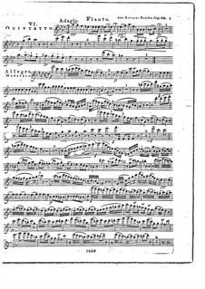 Holzbläserquintett in F-Dur, Op.88 No.6: Flötenstimme by Anton Reicha