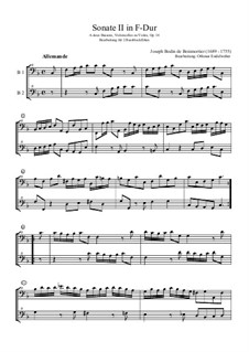 Sonate II in F-Dur, Op.14: Sonate II in F-Dur by Joseph Bodin de Boismortier