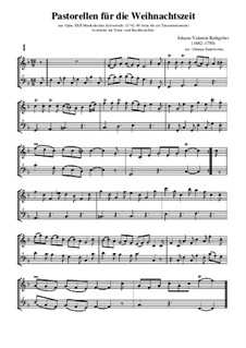 Acht Pastoralen für die Weihnachtszeit, Op.22: Für Tenor-Blockflöte und Bass-Blockflöte by Valentin Rathgeber